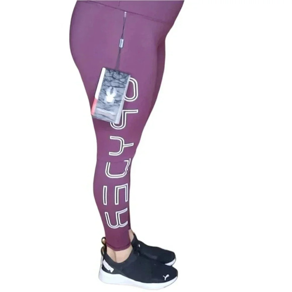 Spyder Active Womens Leg Logo Leggins - Picture 1 of 11